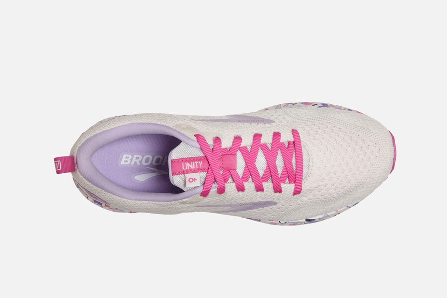 Brooks Running Shoes Womens White/Pink - Revel 4 Road - 2847-WEHNV